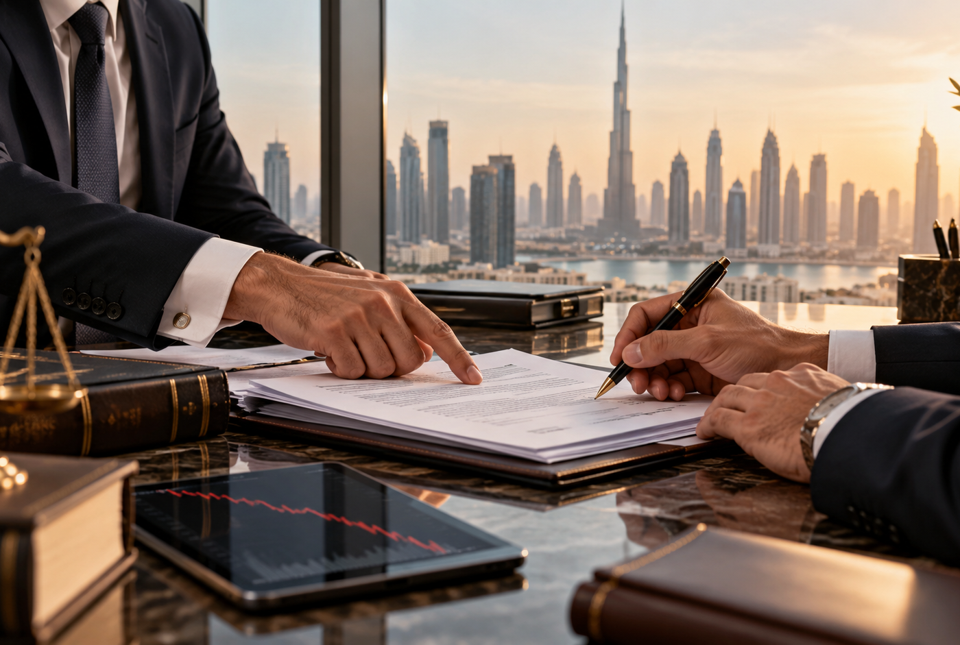 Golden-Hour Contract Signing in Dubai